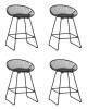 Набор из 4 полубарных стульев Stool Group UFO-24A-P11 BL/BL X4 черный