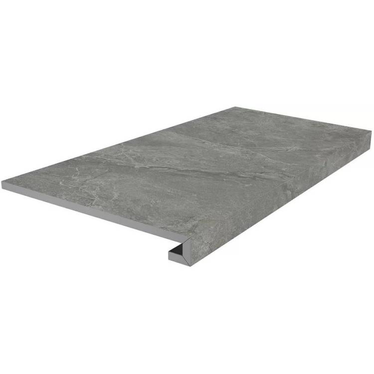 Ступень Kerama Marazzi Риальто SG850890R/GCF Клееная Серый Темный Матовый 33x80