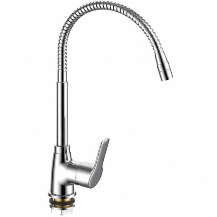 Смеситель для кухни Voda Wave WA519S с гибким изливом, хром