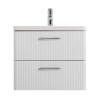 Тумба под раковину BelBagno DUE-500-2C-SO-BM-P Белый металлик, 50.6x50x42.3