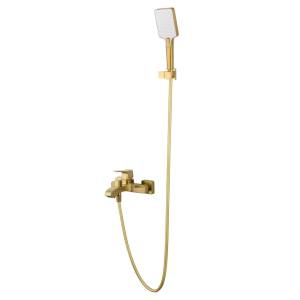 Смеситель для ванны Wonzon & Woghand WW-88037072-BG с душевым гарнитуром, брашированное золото