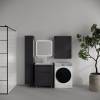 Шкаф-пенал Style Line Марелла СС-00002551 с корзиной, Люкс Плюс антискрейтч, графит матовый, 30x180 фото 2