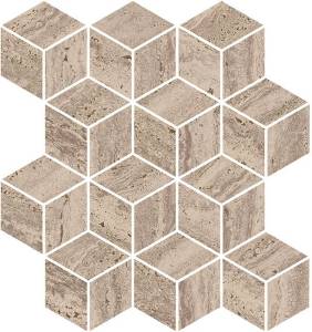 Мозаика Kerama Marazzi Про Травертин KMD2MSM017BR мозаичный бежевый тёмный матовый обрезной 34.5x37