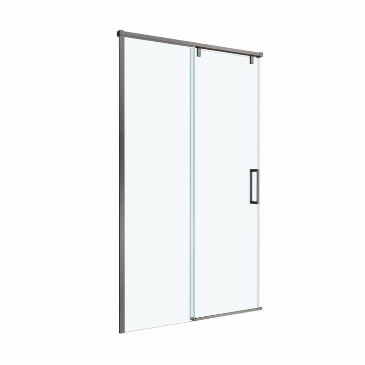 Душевая дверь в нишу BelBagno SOFT_CLOSE-1-BF-1-120-C-GM профиль оружейная сталь, стекло прозрачное, 120x200