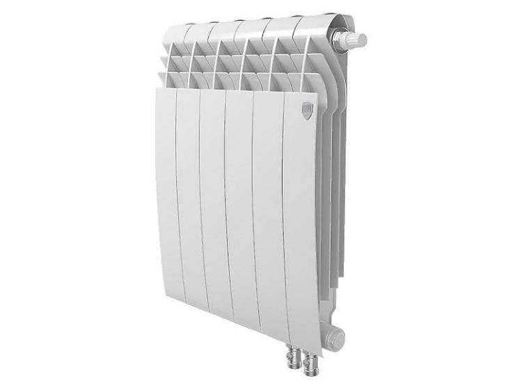 Биметаллический секционный радиатор отопления Royal Thermo Biliner 500 / VR Bianco Traffico / 6 секций