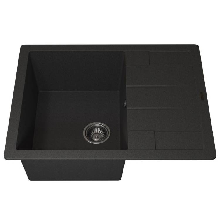 Мойка кухонная Uperwood Quartz UPD-03 3910202111 черная, 65x51