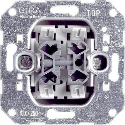 Переключатель двухклавишный перекрестный Gira System 55 10A 250V 010800