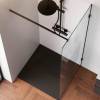 Душевая перегородка Am.Pm X-Joy W94WI-80-F1-BTE 80x195, стекло прозрачное 6 мм, профиль черный фото 4