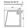 Душевой поддон Ravak Perseus Pro XA057701010 90x90 белый фото 5