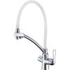 Смеситель для кухни Lemark Comfort LM3070C-White с гибким изливом