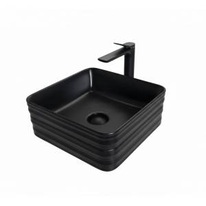 Раковина Gid Geométrico 53339 Bm965 39 см, черная матовая