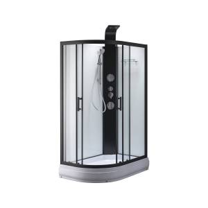Душевая кабина Taliente TA-128CB(R) профиль черный, стекло прозрачное, 120x80x220