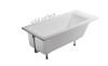 Ванна из искусственного камня Астра-Форм Нейт 170x79.2 Solid Surface, с щелевым переливом и донным клапаном, белая матовая фото 3
