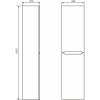 Шкаф-пенал Uperwood Tanos 29102022511 белый, графит, 33 см фото 12