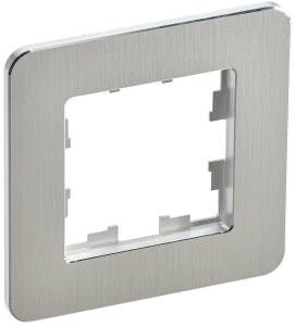 Рамка 1-постовая IEK Brite BR-M12-M-21-K47 алюминий