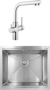 Комплект  Мойка кухонная Kaiser KSM-5548 + Смеситель VitrA Split A42144EXP для кухонной мойки