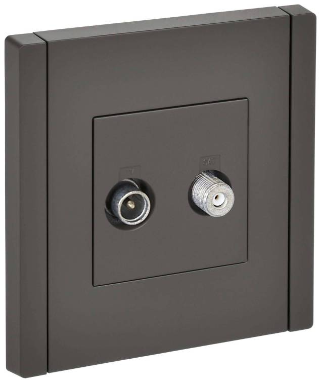 ТВ-розетка TV+SAT IEK Forte&Piano FP-AF20-O-K03 серый