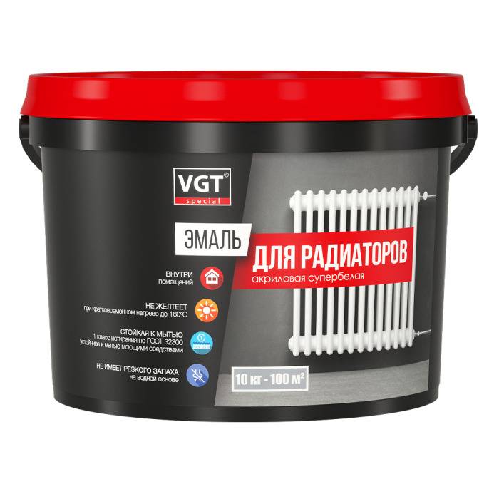 Эмаль универсальная VGT ВД-АК-1179 глянцевая cерая RAL 7001 1 кг