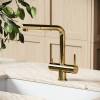 Смеситель для кухни Sancos Spin SC4015ZG с вытяжным изливом и краном для фильтрованной воды, полированное золото фото 7