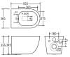 Унитаз подвесной CHARUS Torre Bianca EWC700-125B Skandenborg Rimless безободковый, с горизонтальным выпуском, черный фото 3