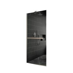 Душевая перегородка MaybahGlass MGD-729-5у 79x195, стекло графит 8 мм, профиль хром матовый