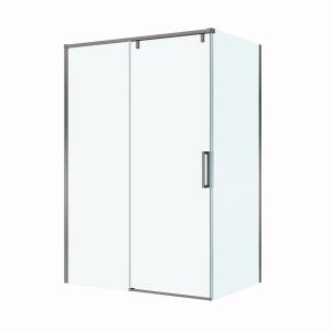 Душевой уголок BelBagno SOFT_CLOSE-1-AH-1-130/80-C-GM профиль оружейная сталь, стекло прозрачное, 130x80x200