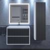 Тумба с раковиной Uperwood Next Premium 3930205163 подвесная, 2 ящика, белая, графит, 70 см фото 5