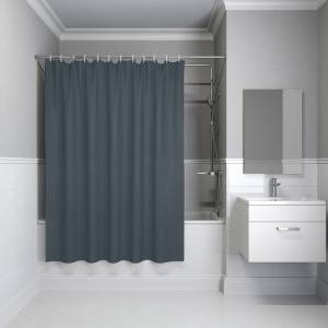 Штора для ванной Iddis Base BS01P18i11 полиэстер, 200x180, серый