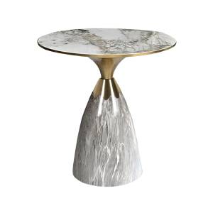 Кофейный столик Bradex Home Secret FR 1037 серый мрамор, металл, керамика 40x40x54