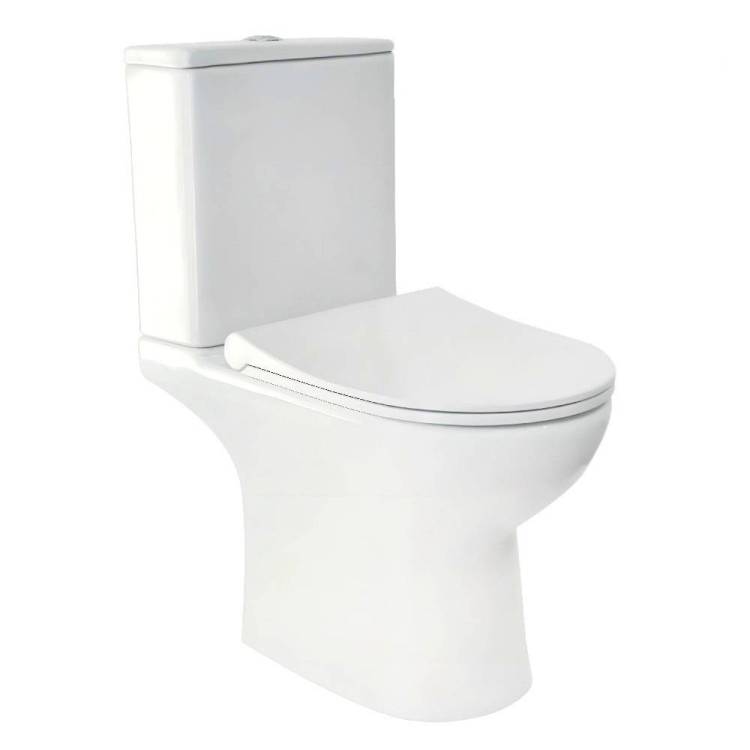 Унитаз-компакт Gural Vit Tria Slim TR04KLZ01-SL&TR02RZV01 белый