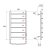 Полотенцесушитель электрический Point Афина PN04858 П6 500x800, хром фото 3