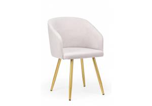 Стул на металлокаркасе Notta Монер 632639 светло-серый (glory 36) / золотой