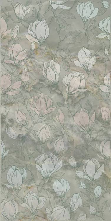 Декор Kerama Marazzi Сен-Тропе KMD3STA104BR зелёный светлый глянцевый обрезной 60x119.5