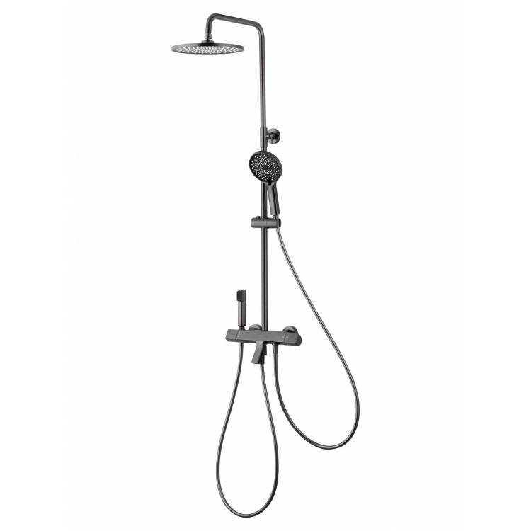 Душевая стойка Wonzon & Woghand WW-B3094-BGG темный графит, с термостатом