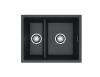 Мойка кухонная Alveus Granital Omni 50 1150069 Carbon-G91 с сифоном, 55x45