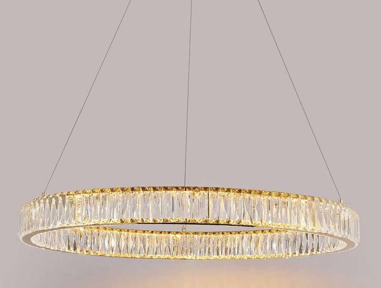 Подвесная светодиодная люстра Newport Crystal 8240N/80 gold