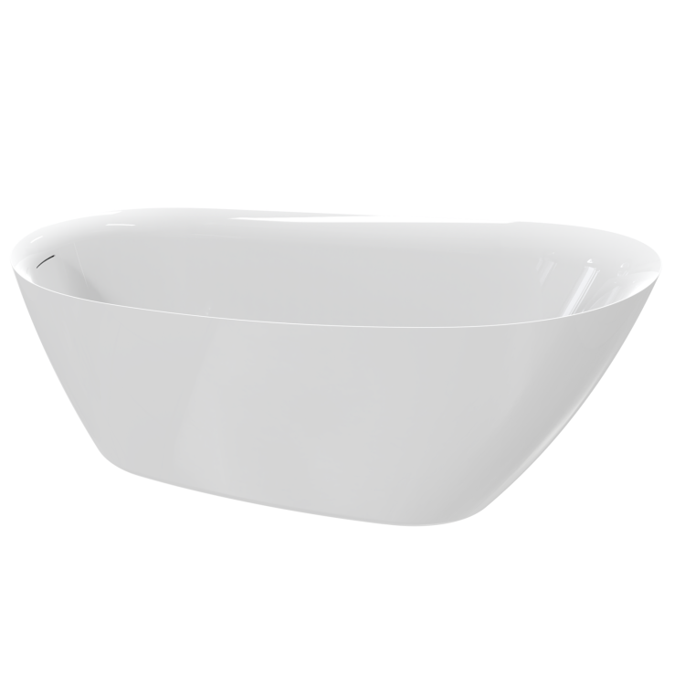 Акриловая ванна AQUAme AQM3503GW 167.6x75, белый глянцевый