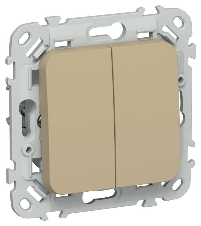 Выключатель 2-клавишный IEK Flite FI-V24-0-10-1-K59 хаки