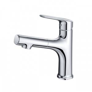 Смеситель для раковины Wonzon & Woghand WW-AE4151-CR с выдвижным изливом, хром