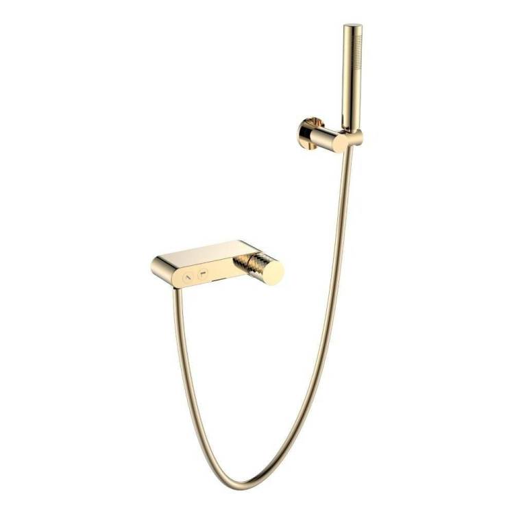 Смеситель для ванны Boheme Stick 123-GG Gold Diamond Gold