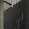 Душевая дверь в нишу MaybahGlass MGD-504-6 с добором на петлях, стекло графит матовый, профиль черный, 1950x1000 фото 3
