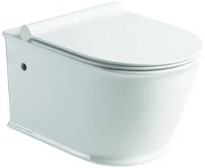Унитаз подвесной SantiLine SL-5009 безободковый, с микролифтом