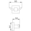 Крючок Haiba HB8605-2 двойной, хром фото 2