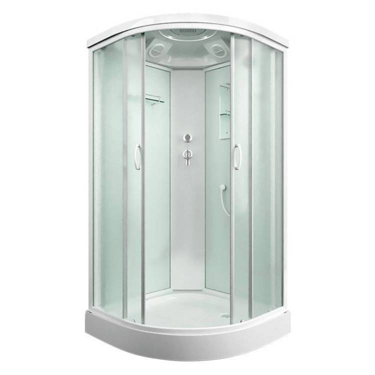Душевая кабина Mirwell MR3510P-C3-RUS профиль белый, стекло матовое, 100x100x215