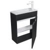 Тумба с раковиной Uperwood Modul подвесная, матовая, черная, 50 см фото 3