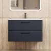 Тумба с раковиной Uperwood Foster New подвесная, черная, 80 см