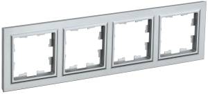 Рамка 4-постовая IEK Brite BR-M42-K47 алюминий