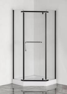 Душевой уголок Taliente TA-09093-1CB профиль матовый черный, стекло прозрачное, 90x90x195