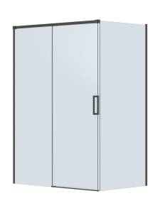 Душевой уголок Cezares PLANE-AH-1-140/90-C-GM профиль оружейная сталь, стекло прозрачное, 140x90x195