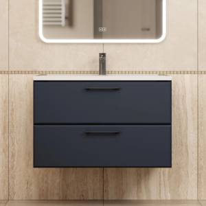 Тумба с раковиной Uperwood Foster New подвесная, черная, 80 см Тумба с раковиной Uperwood Foster New подвесная, черная, 80 см